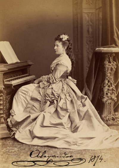 ザクセン アルテンブルク大公爵夫人アレクサンドラ イオシフォヴナの肖像 (1830-1911) 作： Charles Bergamasco