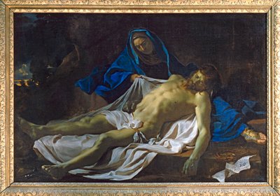 Le Christ mort sur les genoux de la Vierge - 聖母の膝の上で死んだキリスト... 作： シャルル (帰属) ルブラン