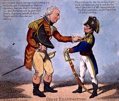 1802年2月8日に発行された「クロス・イグニッション」（カラーリトグラフ 作： Charles (fl.c.1797 1850) Williams
