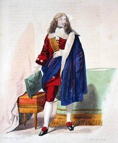 Jean-Baptiste Colbert de Torcy (1619-83)、E. Mennechetによる「Le Plutarque Francais」の挿絵。 作： Charles Abraham (after) Chasselat