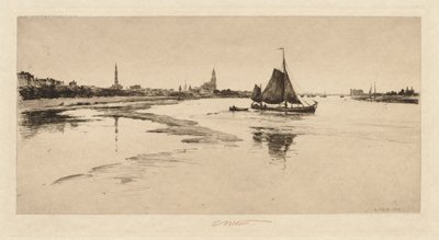 ライン川のアルンハイム、1888年。 作： Charles Adams Platt