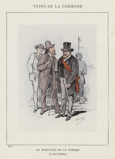 戦争大臣、市民Delescluze 作： Charles Albert d Arnoux Bertall