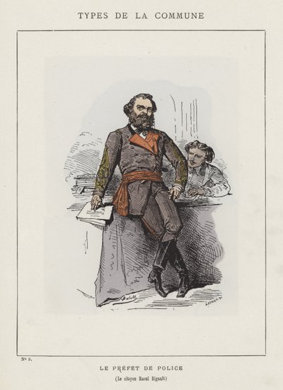 警察官、市民ラウルリゴール 作： Charles Albert d Arnoux Bertall