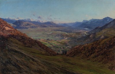 サッペイへの道から見たグルノーブル 1912年 （油彩・カンヴァス） 作： Charles Alexandre Bertier