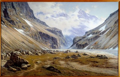 La vallee du Veneon a Saint Christophe en Oisans dans les Alpes シャルル・ベルティエ(1860-1924)の絵画 1894 Dim.2x3.2 m Grenoble, musee des Beaux Arts - アルプスのサン・クリストフ・アン・オワザンのヴェネオンの谷。シャルル・ベルティエ(1860-1924)の絵画 作： Charles Alexandre Bertier