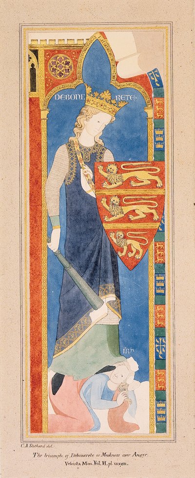The Virtues Largesce and Debonerete (デボネレテ) 作： Charles Alfred Stothard