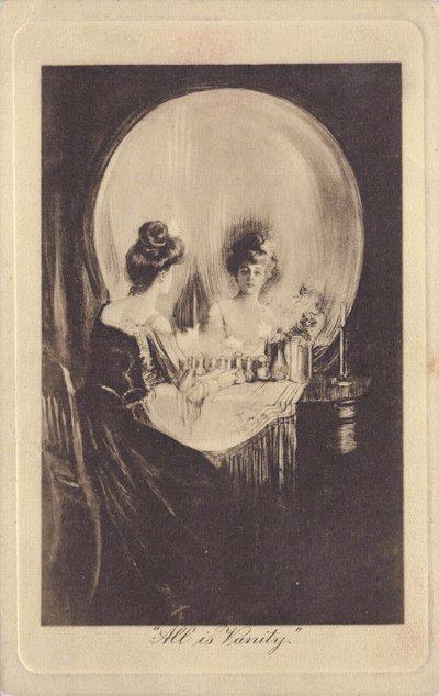 Tout est vanite - All is Vanity par Gilbert, Charles Allan (1873-1929), c. 1900 - Lithography - Private Collection 作： Charles Allan Gilbert