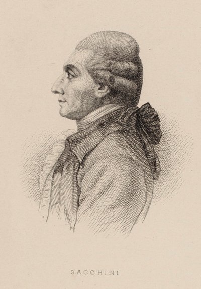 作曲家アントニオ・サッキーニの肖像、1730～1786年、1870年。 作： Charles Alphonse Deblois