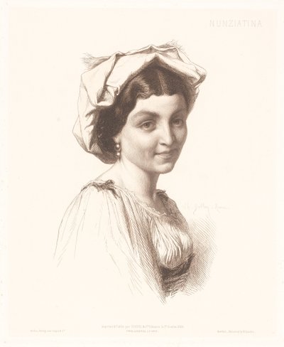 イタリア人女性の肖像 Nunziatina (オブジェクトのタイトル) イタリア女性の肖像（連載タイトル） 作： Charles Alphonse Paul Bellay