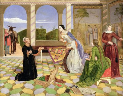 夫リチャード・クール・ド・ライオンの安否を気遣うベレンガリア 作： Charles Alston Collins