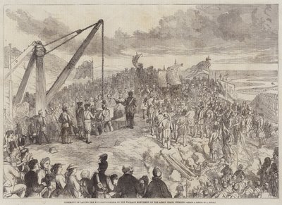 スターリング修道院のクレイグ修道院にウォレスモニュメントの礎石を置く式 作： Charles Altamont Doyle