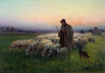 野原への帰還、1913年 作： Charles Amable Lefebvre