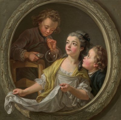 シャボン玉 作： Charles Amedee Philippe van Loo