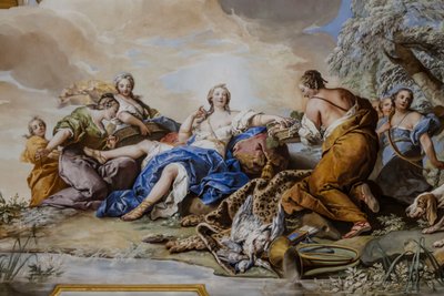 シャルル・アンドレ・ヴァン・ロー（1705-1765）、フレスコ画によるニンフの間のダイアナの残り 作： Charles André van Loo