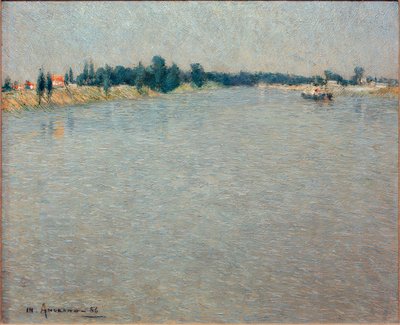 セーヌ川の朝 作： Charles Angrand