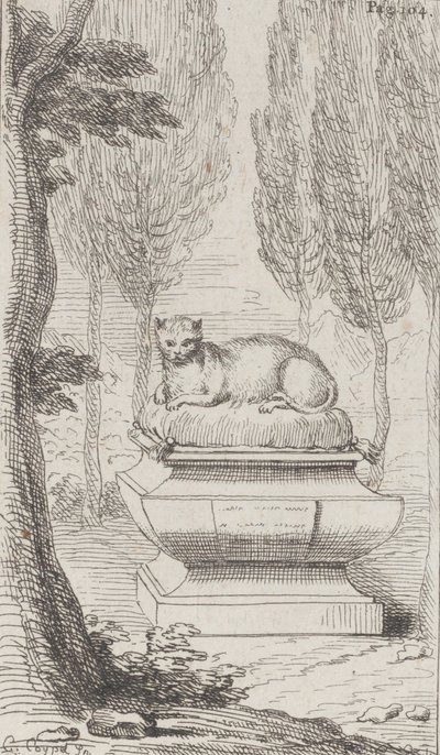 墓の上の猫, 1714-52., 1714-52. 作： Charles Antoine Coypel