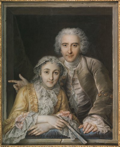 フィリップ・コワペルと妻の肖像 作： Charles Antoine Coypel