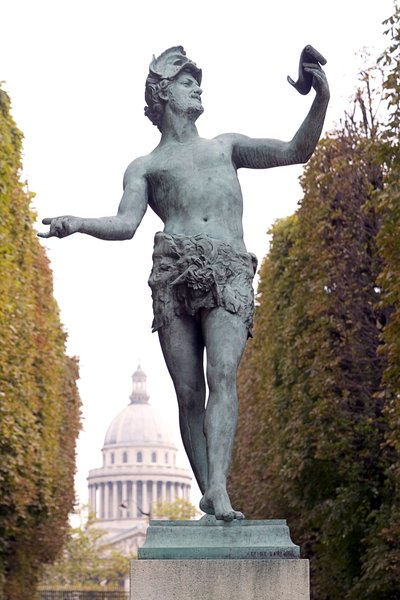 古代ギリシャの俳優（ブロンズ） 作： Charles Arthur Bourgeois