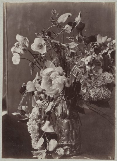 飾られた花瓶と花の研究 作： Charles Aubry (manner of)