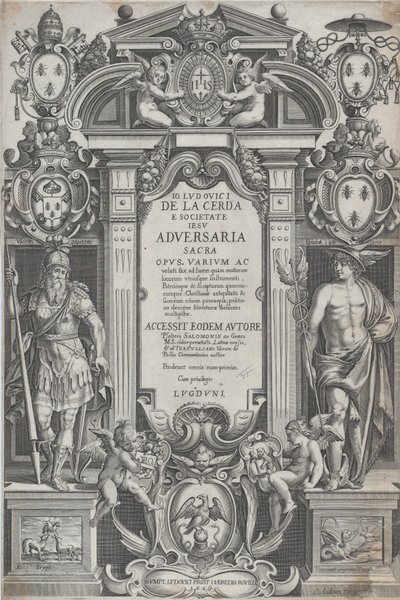 「聖なる敵対者」の口絵、1626 年。 作： Charles Audran