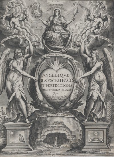「魂の卓越のアンジェリーク」の口絵、1626年。 作： Charles Audran