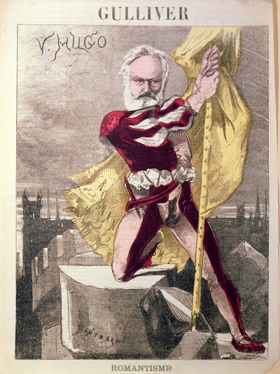 「ガリバー」のビクターユーゴーの似顔絵（1802-85）、1871-80年頃 作： Charles Auguste Loye
