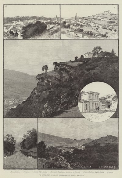 スペイン南西部のザフラ鉄道とウエルバ鉄道 作： Charles Auguste Loye