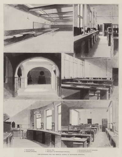 ミドルセックス病院の医学校のための新しい建物 作： Charles Auguste Loye