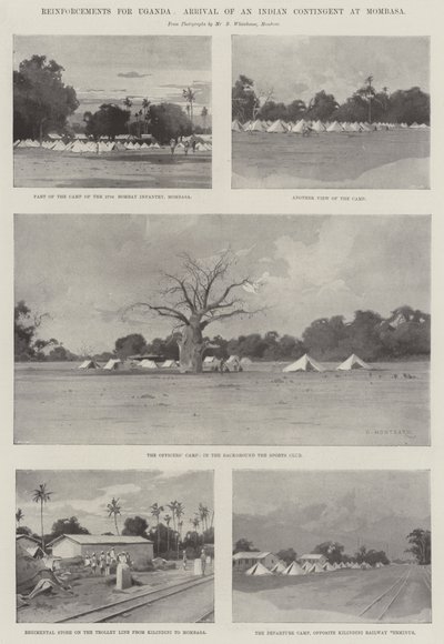 ウガンダへの援軍、モンバサへのインド派遣団の到着 作： Charles Auguste Loye
