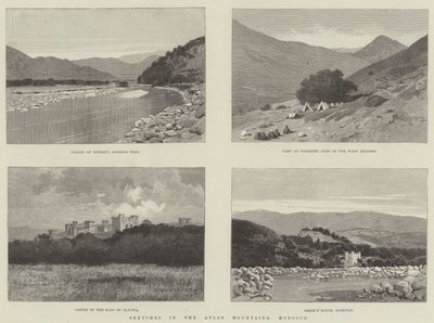 モロッコ、アトラス山脈のスケッチ 作： Charles Auguste Loye