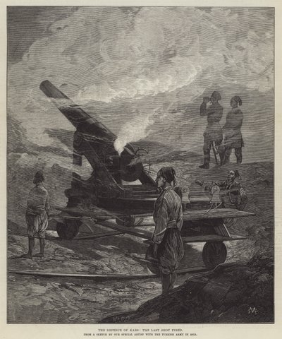 カルスの防衛、最後のショットが発射されました 作： Charles Auguste Loye
