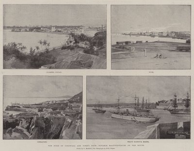 コーンウォール公爵とヨークのツアー、ルート上の注目すべき停止場所 作： Charles Auguste Loye