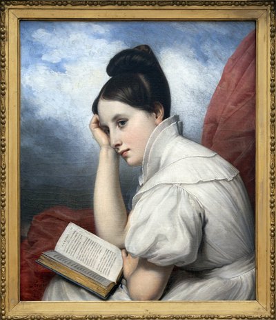 La Reader、Charles von Steuben（1788-1856）によるキャンバスの油絵、写真、KIM Youngtae、ナント、ナント美術館。 作： Charles Auguste Steuben
