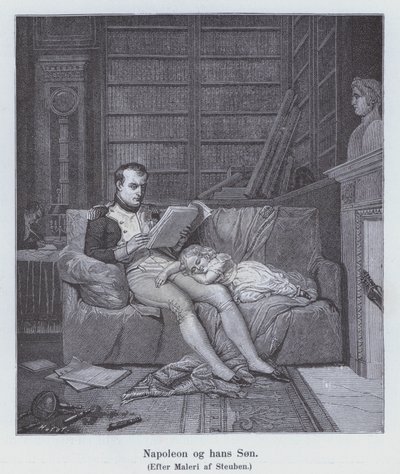 ナポレオン1世とその息子（リトグラフ 作： Charles Auguste Steuben