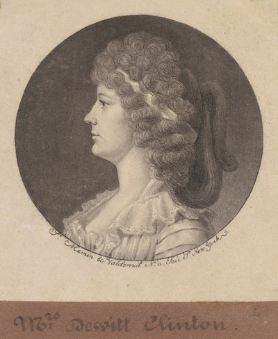 マリア・フランクリン・クリントン 作： Charles B. J. Févret de Saint Mémin