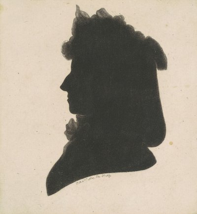 正体不明の女性のシルエット 作： Charles B. J. Févret de Saint Mémin