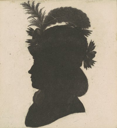 正体不明の女性のシルエット 作： Charles B. J. Févret de Saint Mémin