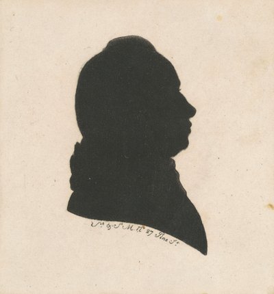 正体不明の男性のシルエット 作： Charles B. J. Févret de Saint Mémin