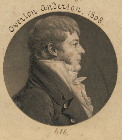 オーバートン・アンダーソン 作： Charles Balthazar Julien Févret de Saint-Mémin