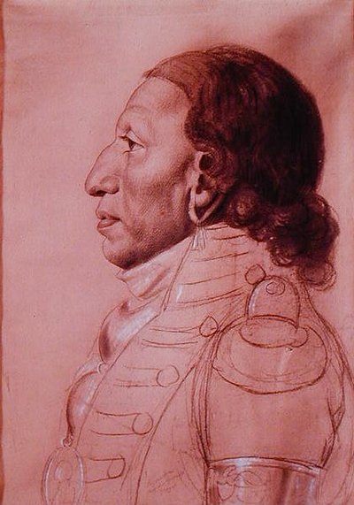 グレート・オーセージズの酋長、パユスカ 作： Charles Balthazar Julien Févret de Saint Mémin