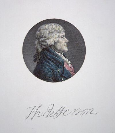 トーマス・ジェファーソン（1743-1826）（カラー図版 作： Charles Balthazar Julien Févret de Saint Mémin