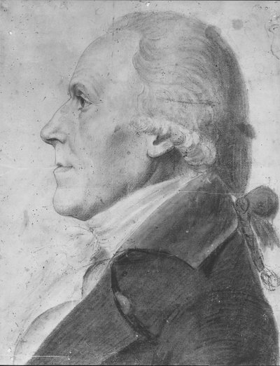 男の肖像、1797-98年。 作： Charles Balthazar Julien Févret de Saint Mémin