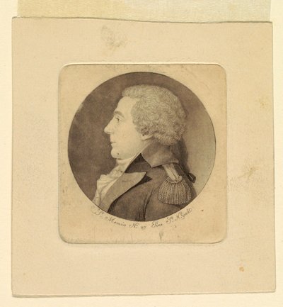 若い男の肖像 作： Charles Balthazar Julien Févret de Saint Mémin