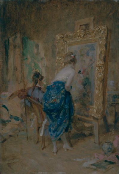 「アーティストのモデル」、1874 年。 作： Charles Bargue