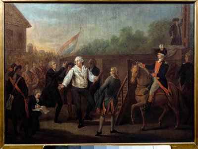 ルイ16世は1793年1月21日に足場に立った。シャルル・ベナゼック（1767 - 1794）のイギリス絵画 作： Charles Benazech