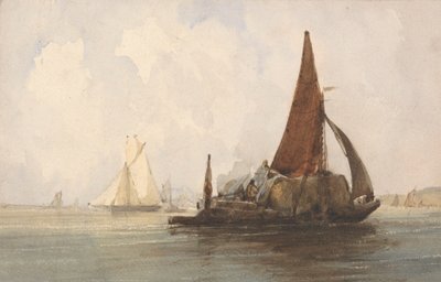 Hay Barge em um mar calmo 作： Charles Bentley