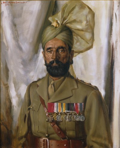 Subadar Khudadad Khan VC、第10バルーク連隊、1914-35年頃 作： Charles Bevan