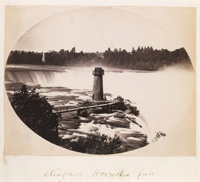 ナイアガラ、ホースシュー・フォールズ、テラピン・タワー 作： Charles Bierstadt