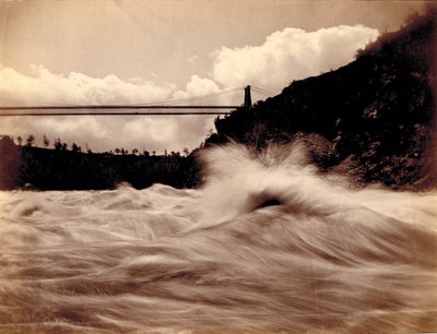 吊り橋の下の急流 作： Charles Bierstadt