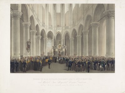 1865 年 3 月 17 日、デルフトの Groote Kerk で厳粛な埋葬 作： Charles Billoin